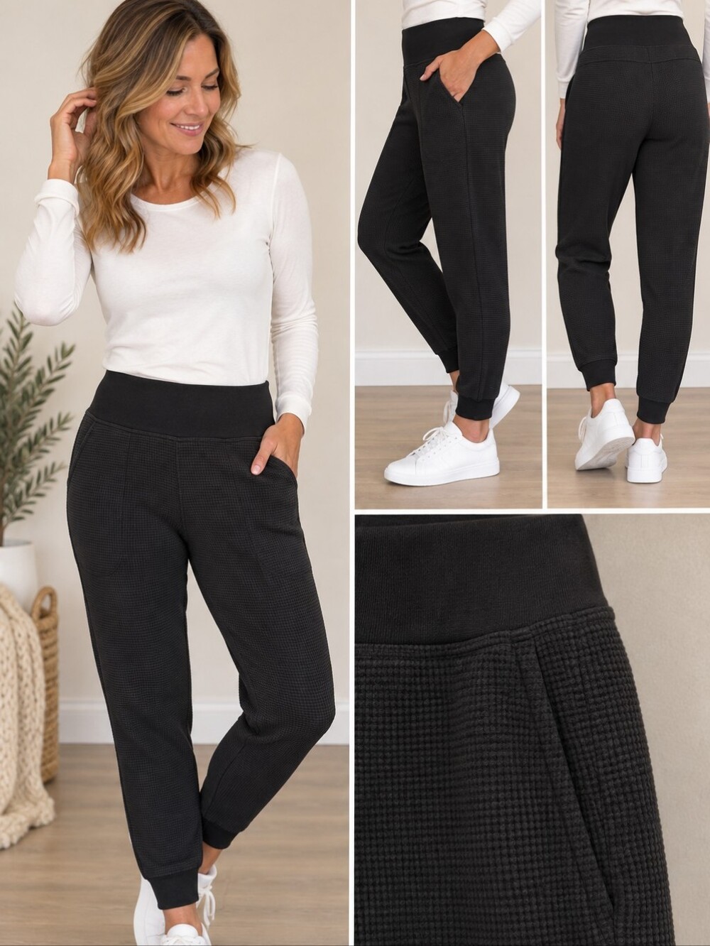 🆕️ Athleta Coaster Luxe Waffle Jogger – Size Large